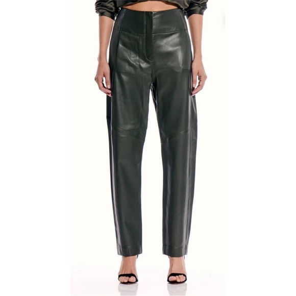The SEI Leather Trouser in Army - Picture 1 of 10